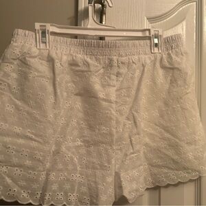 a new day White Eyelet High Waist Shorts